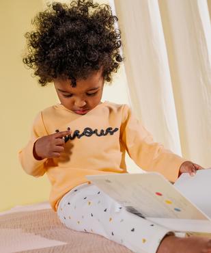 Pyjama 2 pièces bicolore en coton bébé fille vue5 - GEMO 4G BEBE - GEMO