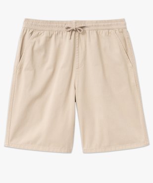 Bermuda en toile de coton à taille élastiquée homme vue4 - GEMO (HOMME) - GEMO