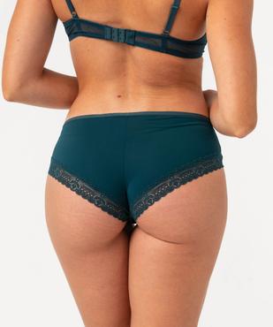Shorty femme en microfibre et dentelle (lot de 2) vue2 - GEMO(HOMWR FEM) - GEMO