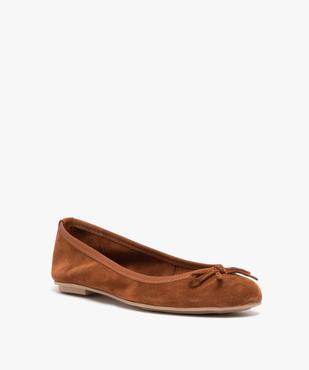 Ballerines plate dessus en cuir femme - Tanéo vue3 - TANEO - GEMO
