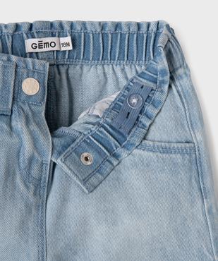 Short en jean ample à taille élastiquée bébé fille vue2 - GEMO(BEBE DEBT) - GEMO