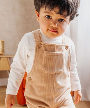 Ensemble 2 pièces : salopette en velours + tee-shirt manches longues bébé garçon vue8 - GEMO(BEBE DEBT) - GEMO