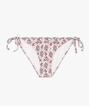 Bas de maillot de bain femme forme culotte à motifs fleuris vue4 - GEMO (PLAGE) - GEMO