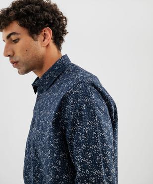 Chemise à micro-motif feuillage homme vue2 - GEMO 4G HOMME - GEMO