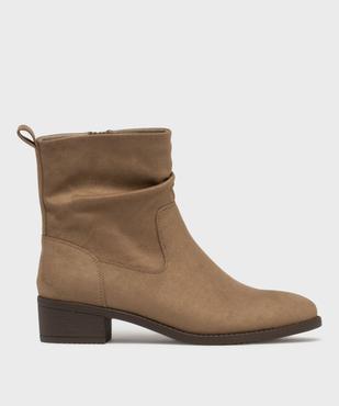 Bottines à talon avec tige souple femme - Valentina Baldano vue1 - VALENTINA BALDANO GEMO FORGOOD - GEMO