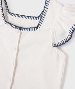 Chemise avec manches à volants fille vue3 - GEMO (ENFANT) - GEMO