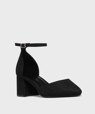 Escarpins pailletés à talon large et bout pointu femme - Valentina Baldano vue2 - VALENTINA BALDA - GEMO