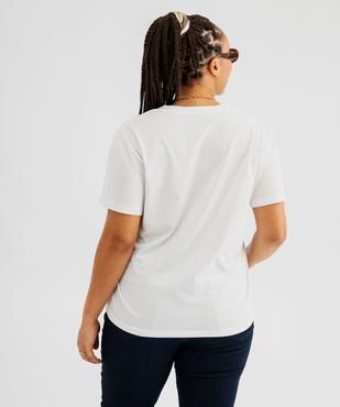 Tee-shirt manches courtes à col V femme grande taille vue3 - GEMO 4G GT - GEMO