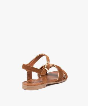 Sandales fille à talon plat et brides finitions métallisées vue4 - GEMO (ENFANT) - GEMO