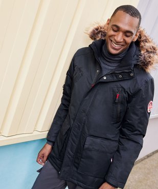 Parka homme avec capuche à bord amovible vue1 - TOKYO LAUNDRY - GEMO