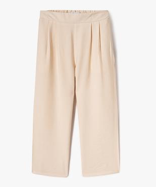 Pantalon fluide coupe large avec taille élastique fille vue1 - GEMO 4G FILLE - GEMO