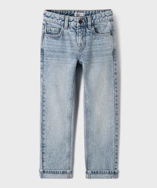 Jean regular en coton délavé garçon vue2 - GEMO 4G GARCON - GEMO
