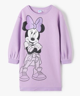 Robe fille en sweat molletonné à motif brillant - Disney vue1 - DISNEY DTR - GEMO