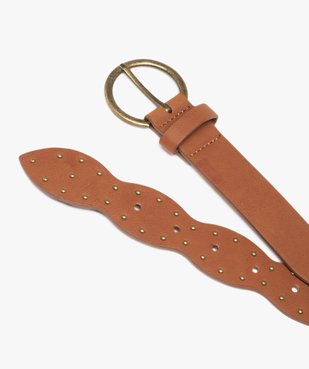 Ceinture à forme originale et clous dorés femme vue2 - GEMO (ACCESS) - GEMO
