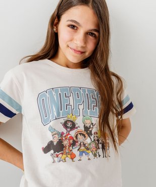 Tee-shirt à manches courtes avec motif manga fille - One Piece vue6 - ONE PIECE - GEMO