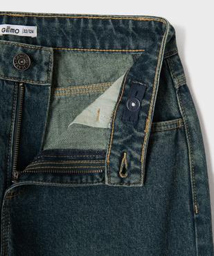 Jean baggy en denim de coton délavé fille vue3 - GEMO (JUNIOR) - GEMO