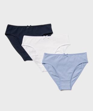 Culottes en coton stretch en maille fantaisie (lot de 3) - LuluCastagnette vue1 - LULU CASTAGNETTE GEMO FOR GOOD - GEMO