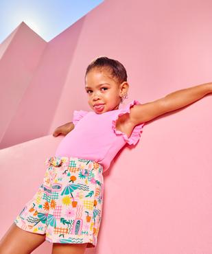 Tee-shirt sans manches avec volants sur les épaules bébé fille vue2 - GEMO 4G BEBE - GEMO