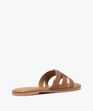 Sandales mules avec brides croisées en cuir femme - Tanéo vue4 - TANEO GEMO FOR GOOD - GEMO