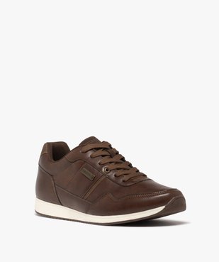 Baskets de ville à lacets aspect cuir homme - Carrera vue3 - CARRERA - GEMO