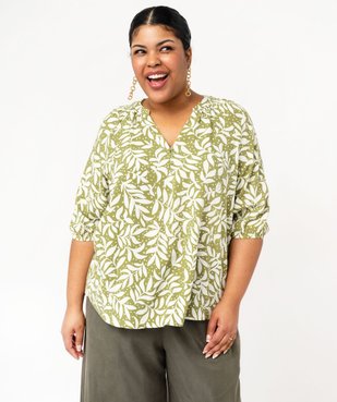 Blouse imprimée à manches 3/4 femme grande taille vue7 - GEMO 4G GT - GEMO