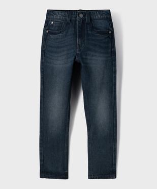 Jean délavé coupe relaxed à taille réglable garçon vue1 - GEMO (ENFANT) - GEMO