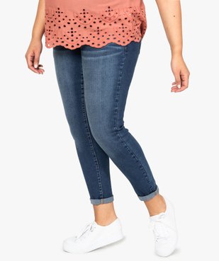 Jean de grossesse coupe slim avec bandeau taille haute - Maternité grande taille vue1 - GEMO (MATER) - GEMO