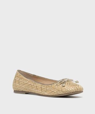 Ballerines scintillantes aspect raphia femme - Valentina Baldano vue3 - VALENTINA BALDA - GEMO