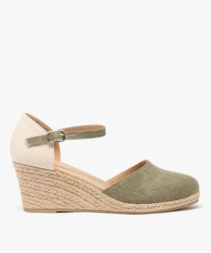 Sandales compensées dessus textile pailleté femme  vue2 - GEMO(URBAIN) - GEMO
