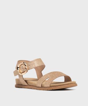 Sandales plates à brides métallisées femme - Valentina Baldano vue2 - VALENTINA BALDA - GEMO