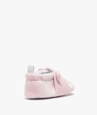 Chaussons de naissance bébé fille en velours chaton vue4 - GEMO 4G BEBE - GEMO