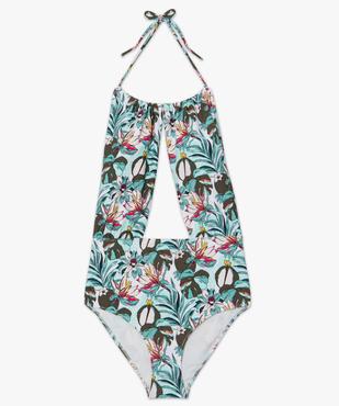 Maillot de bain femme une pièce à motifs fleuris vue4 - GEMO (PLAGE) - GEMO