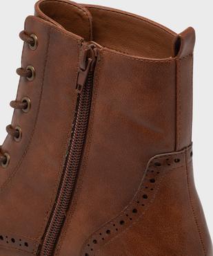 Boots à lacets et zip avec détails perforés femme - Valentina Baldano vue6 - VALENTINA BALDA - GEMO