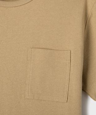 Tee-shirt manches courtes avec poche poitrine garçon vue2 - GEMO (ENFANT) - GEMO