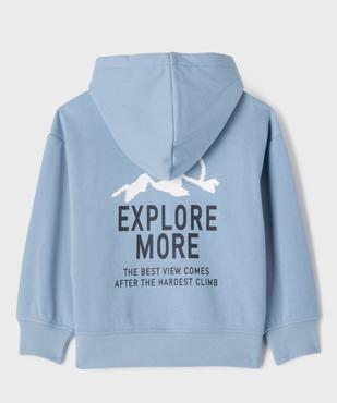 Sweat à capuche chaud avec doublure velours garçon vue3 - GEMO (ENFANT) - GEMO