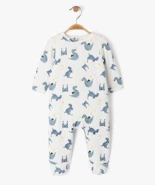 Pyjama en velours à motifs dragons bébé garçon vue1 - GEMO 4G BEBE - GEMO
