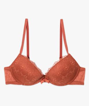 Soutien-gorge à bonnets coqués en dentelle vue4 - GEMO(HOMWR FEM) - GEMO