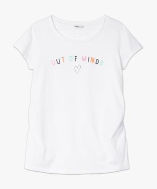 Tee-shirt de grossesse avec inscription multicolore vue4 - GEMO (MATER) - GEMO