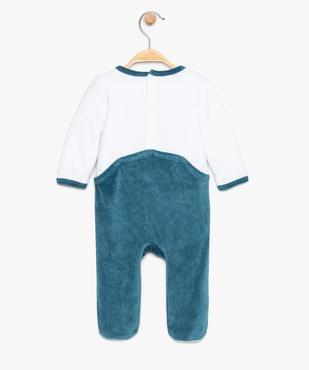 Pyjama bébé garçon en velours motif pingouin vue2 - GEMO(BB COUCHE) - GEMO