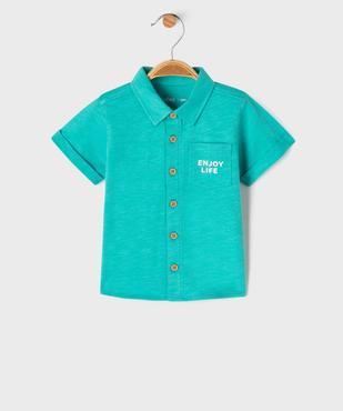 Chemise en jersey de coton bébé garçon vue1 - GEMO(BEBE DEBT) - GEMO