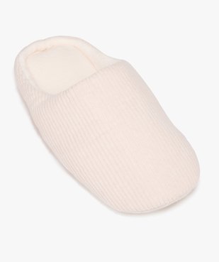 Chaussons femme mules en velours côtelé uni vue5 - GEMO(HOMWR FEM) - GEMO