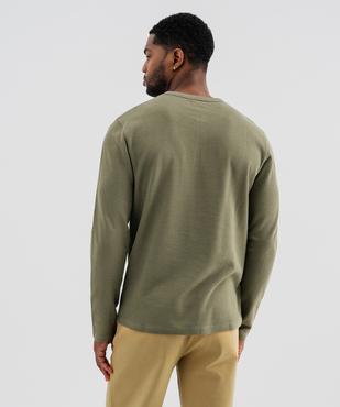 Tee-shirt manches longues avec col tunisien homme vue3 - GEMO 4G HOMME - GEMO