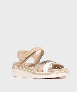 Sandales confort à brides avec semelle amovible femme vue2 - G'FLEX GEMO FOR GOOD - GEMO