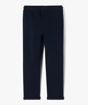 Pantalon chino en maille chaude à taille élastiquée garçon vue4 - GEMO (ENFANT) - GEMO