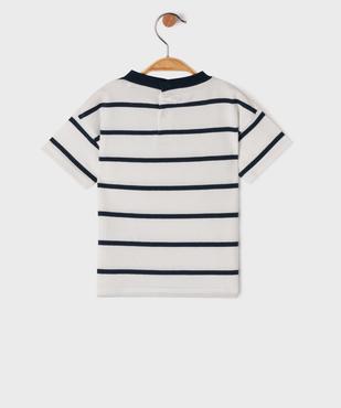 Tee-shirt manches courtes à rayures bébé garçon - LuluCastagnette vue3 - LULU CASTAGNETTE GEMO FOR GOOD - GEMO