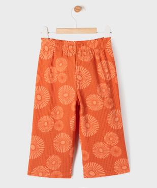 Pantalon fluide avec taille élastique bébé fille vue3 - GEMO(BEBE DEBT) - GEMO