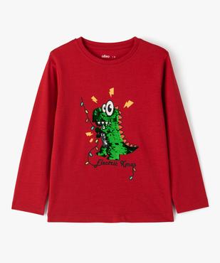 Tee-shirt de Noël à sequins garçon vue2 - GEMO (ENFANT) - GEMO