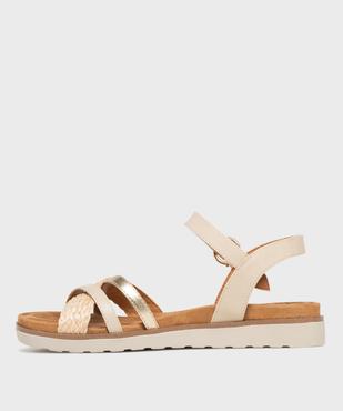 Sandales à talon compensée et brides croisées femme - Valentina Baldano  vue3 - VALENTINA BALDA - GEMO