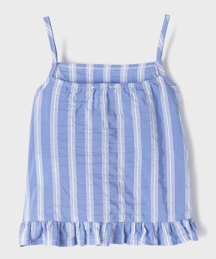 Débardeur à rayures avec volants fille vue3 - GEMO (ENFANT) - GEMO