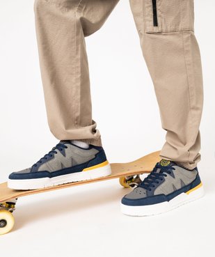 Baskets homme en suédine style skateboard - Maui & Sons vue1 - MAUI ANS SONS - GEMO